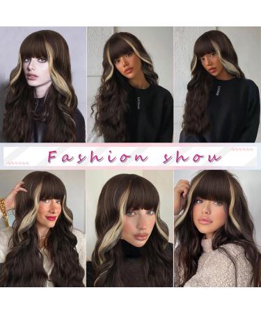Faelbaty Long Brown Wig for Women - Curly Ponytail & Curls for Everyday Party and Cosplay - Buy Online on GoSupps.com