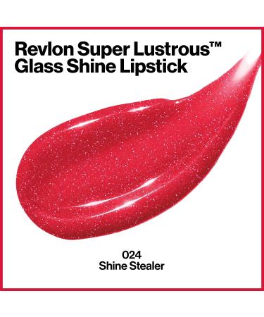 REVLON Super Lustrous Glass Shine Lipstick with Aloe, Hyaluronic Acid, and Rose Quartz - Shine Stealer (024) - 0.15 oz - Buy Online on GoSupps.com
