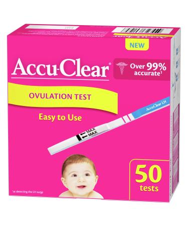 Accu-Clear Ovulation Test Strips Predictor Kit Over 99 Accurate1 LH 50 Count Ovulation Tests - 50 Count