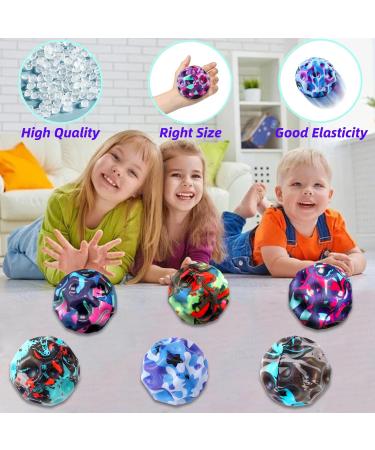 Chennyfun 6-Piece Astro Jump Balls Set - Colorful High Jumping Rubber Bouncy Balls for Kids - 7cm Galaxy & Moon Balls - Buy Online on GoSupps.com