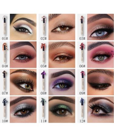 Enfuntins 3 Pcs Eyeshadow Stick Set - Waterproof Eye Brightener Crayon Pencil with Smudger - Glitter Shimmer Eye Shadow Pen for Makeup - Buy Online on GoSupps.com