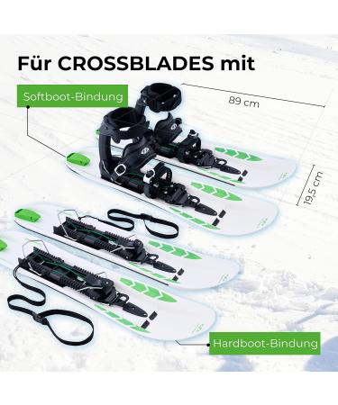 Crossblades Harscheisen Snowshoes - 3in1 Black Ski Slide & Drive - World's First Versatile Snowshoes - Buy Online on GoSupps.com