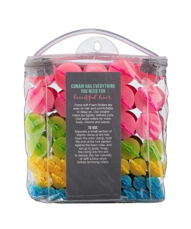 Conair Self Grip Foam Hair Rollers - Neon Colors - 48 Pack - Buy Online on GoSupps.com