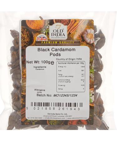 Old India Black Cardamom Pods 100g - Premium Quality Spice for Cooking and Baking - Buy Online on GoSupps.com