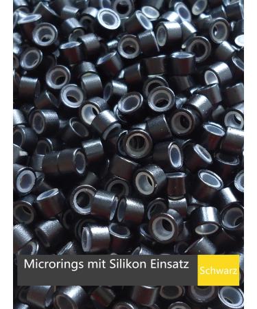 500 Micro Rings for Real Hair Extensions with Silicone Insert - Black | Premium Quality Micro Ring Extensions - Buy Online on GoSupps.com