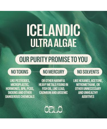 Orlo Vegan Omega 3 Algae Oil 1000mg - Natural Icelandic Nordic Omega-3 EPA & DHA Supplement - Fish Oil & Krill Alternative for Heart & Brain 60 Easy-to-Swallow Burpless Mini Softgels 60 Softgels (1 Pack) - Buy Online on GoSupps.com