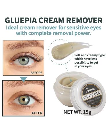 15g GLUEPIA Eyelash Extension Remover Cream - Low Irritation, Sensitive Skin Formula (Korean Made) - Buy Online on GoSupps.com