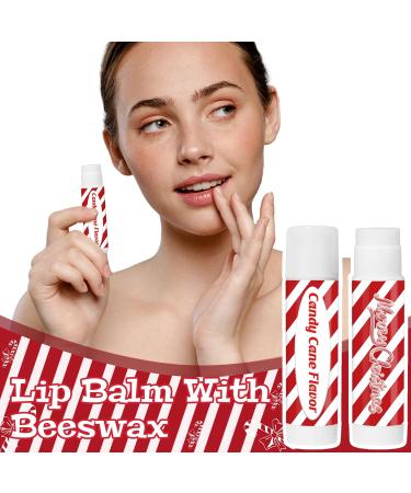 24 Pcs Christmas Peppermint Candy Lip Balm Gifts Bulk Cute Stocking Goodie Bags Stuffers Flavored Holiday Small Gifts Xmas Party Favors Supplies Moisturizer Butter Care Mint Cane - Buy Online on GoSupps.com
