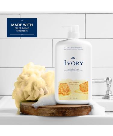 Ivory Gentle Body Wash - Family-Friendly Hypoallergenic Honey Scent 35 oz | Dye-Free Paraben-Free Silicone-Free International Shipping - Buy Online on GoSupps.com
