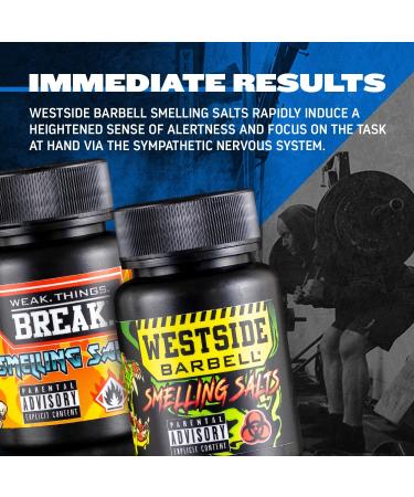 Westside Barbell Smelling Salts - Ammonia Inhalant for Athletes - Weightlifting & Powerlifting - Increase Focus & Alertness - 2 Oz 3 Pack - Buy Online on GoSupps.com