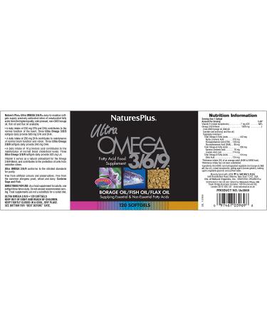 Nature's Plus Ultra Omega 369 - 120 Softgels for Heart & Joint Health - Buy Online on GoSupps.com