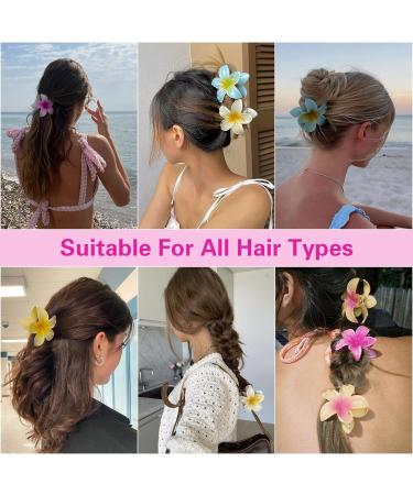 Huiguli Flowers Hair Clip Set - 8 Colorful Non-Slip Hair Accessories for Women | Perfect for Thick & Thin Hair - Buy Online on GoSupps.com