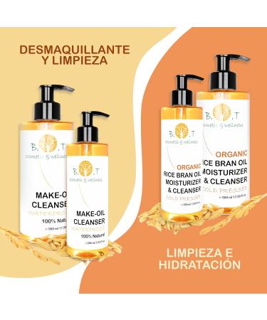 100% Natural Waterproof Make-Up Removal Oil - Cleansing & Moisturizing 500ml | Remove Dirt & Impurities in One Step - Buy Online on GoSupps.com