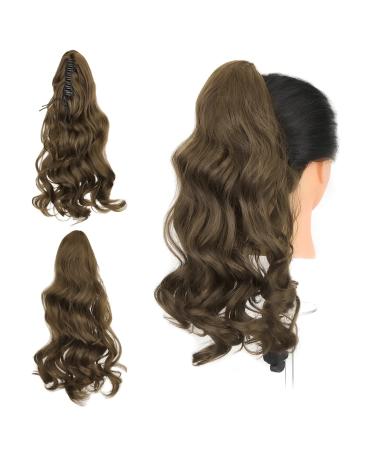 Gairyan ponytail extensions 45cm claw on ponytail hair part clip clip in extensions braid curly wavy wavy braid braid synthetic hair art hair hair extension for women (chestnut brown) 45 cm chestnut brown - Buy Online on GoSupps.com