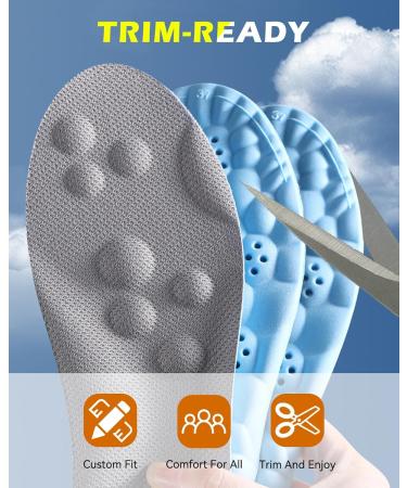 Plantar Fasciitis Insoles for Men & Women - Cloud Comfort Orthotics Arch Support Breathable & Sweat-Absorbent Shoe Inserts (Size S: US M 6.5-7/W 7.5-8.5) - Shop Internationally - Buy Online on GoSupps.com