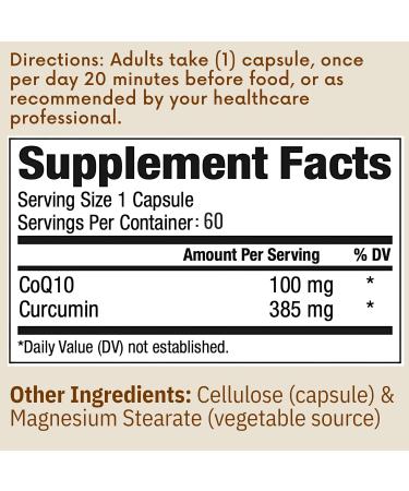 Stomach Bloom CoQ10 100mg Capsules Infused with Curcumin | 5X Better Absorption Antioxidant for Heart Health & Energy Production | 2 Month Supply 60 Count - Buy Online on GoSupps.com