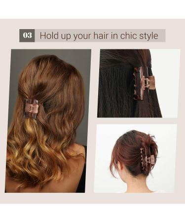Shinowa 3-Pieces Leopard Pattern Hair Clips - Strong Hold & Slipproof Jaw Clamp Accessories for Long Thick Hair - Buy Online on GoSupps.com