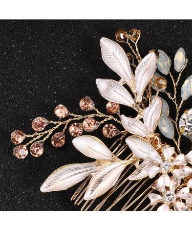 FRCOLOR 1pc Wedding Hair Comb Bridal Headpiece Wedding Hair Clips Floral Hair Comb Pearl Crystal Hair Comb Rhinestone Hair Comb Clip Pearl Hair Pin Wedding Accessories Bride European Style - Buy Online on GoSupps.com
