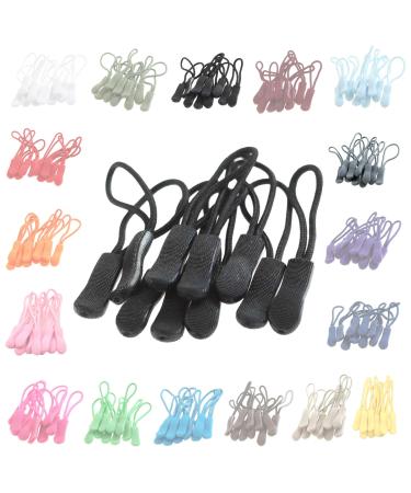 10 Zipper Loops Zipper Puller Zipper Extension Pull Pendant Color: Black