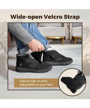 FitVille Diabetic Shoes for Women - Wide Width Slip-On Boots | Lightweight Adjustable Walking Shoes for Foot Pain Relief & Swollen Feet (Black 9 Wide - Buy Online on GoSupps.com