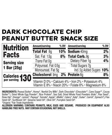 Perfect Bar Snack Size Dark Chocolate Chip Peanut Butter Protein Bar 0.88oz (24 CT) - Refrigerated - Buy Online on GoSupps.com