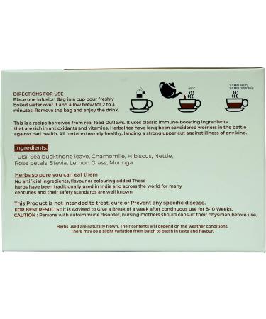 One More Cup Herbal Tea Box Caffeine Free Tea Bags Herbal Tea For Immunity Boost (Total 20 Tea Bags) - Buy Online on GoSupps.com