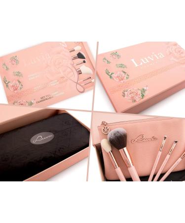 Luvia Rose Gold Vintage Makeup Brush Set 14 Professional Vegan Brushes & Cosmetics Bag Perfect Gift Idea - Buy Online on GoSupps.com