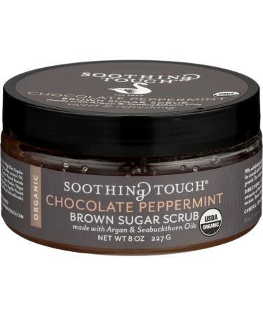 Soothing Touch Organic Herbal Brown Sugar Scrub Chocolate Peppermint 8 Oz