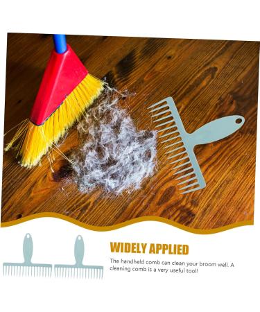 UKCOCO Lot de 2 Peignes M nagers pour Cheveux 2 Pi ces Taille Standard Outil Multi-usage Extraction Poils Nettoyage pour Balai Usage Domestique Poign e Ergonomique Confortable - Buy Online on GoSupps.com