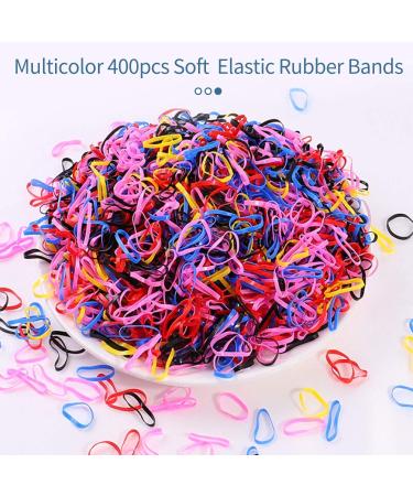 10PCS Hair Styling Comb Sets with Topsy Tail Tool, Clips, and 400PCS Elastic Bands for Women - Black - Buy Online on GoSupps.com