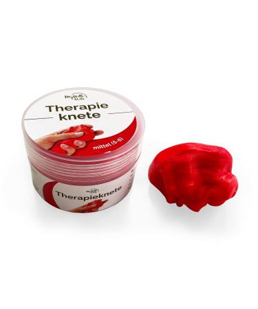 Premium therapy clay - red medium festival |Vegan residue -free odorless |6 different colors and degrees of hardness |For more relaxation concentration and strength (1 red) 1er red