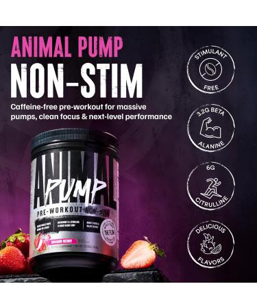 Animal Pump NS Stim-Free Pre Workout Powder for Men & Women - Caffeine-Free Preworkout for Energy Focus and Muscle Builder Beta Alanine Citrulline Nitrosigine and Nootropics Dragon Berry 440g Dragon Berry 15.52 Ounce (Pack of 1) - Buy Online on GoSupps.com