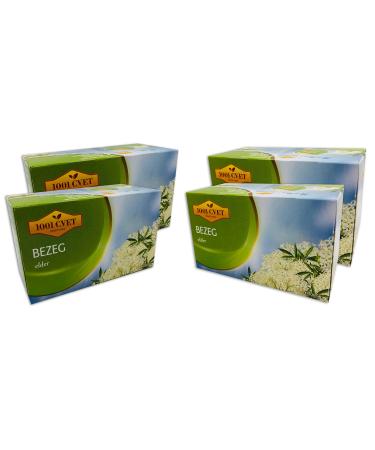 UPSY Tea from the Alps Montagnes - Elderberry Tea - 4 Packs of 20 Bags (80 Tea Bags)