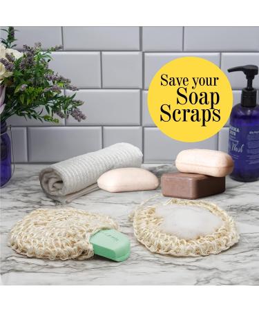 Turkish Style Sisal Loofah 2-Pack - Handwoven Agave Fiber Shower Sponge - Large Exfoliating Body Scrubber with Soap Pocket & Loop - Organic Vegan Bath Accessories - Buy Online on GoSupps.com