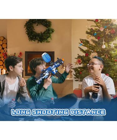 JIFTOK Electric Gel Ball Blaster | High Speed Automatic Splatter Ball Gun with 40000+ Water Beads and Goggles | Rechargeable Outdoor Party Toy - Blue - Buy Online on GoSupps.com
