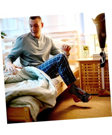 Plantar Sleep Sock & Night Splint for Drop Foot Support | Adjustable Orthotics for Foot Pain Relief - 40x26cm Black - Buy Online on GoSupps.com