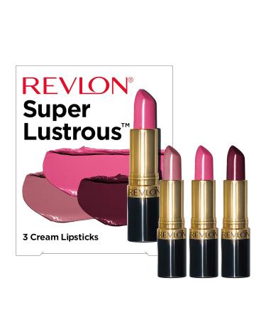 Revlon Super Lustrous Lipstick Set - Pink Plum & Berry 3 Piece Gift Set - Buy Online on GoSupps.com