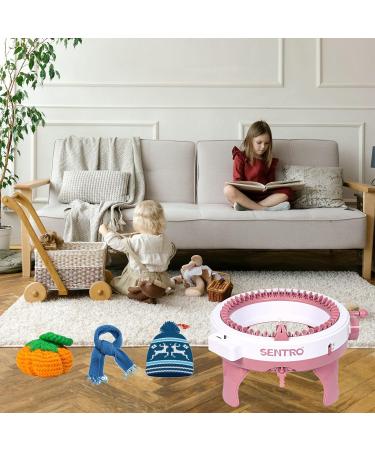 48-Needle Smart Knitting Loom Machine Kit in Brown - DIY Knit Scarf, Hat, Sock - Row Counter, Double Knit - For Adults/Kids - Buy Online on GoSupps.com