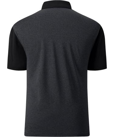ZITY Men's Golf Polo Shirt - Short Sleeve Sports Tennis T-Shirt | 3-Pocket Black XX-Large - Buy Online on GoSupps.com