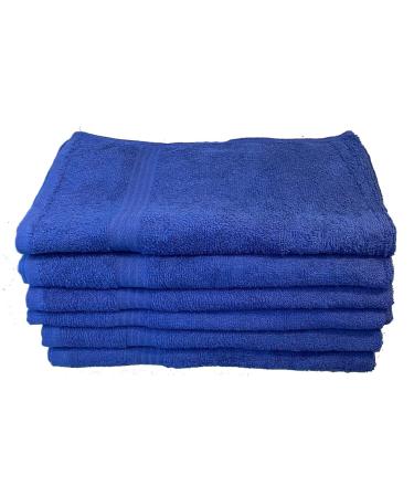 Towel Supercenter 16X27 Salon Hand Towels Colors (12Pack-36Pack- 60Pack-120Pack) 100% Cotton for Hair Salons Nail Salons Tanning Salons Golf Course (Royal Blue 12) Royal Blue 12