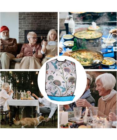 AIEX Adult Bibs - Waterproof Floral Print Washable & Reusable | Stylish & Durable Feeding Solution - Buy Online on GoSupps.com