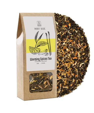 Mary Rose Th noir chauffant | Th noir Yunnan | Th pic r chauffant | Huile de clou de girofle naturelle | Additifs naturels | Source de th ine | Stimulation naturelle | 50 g