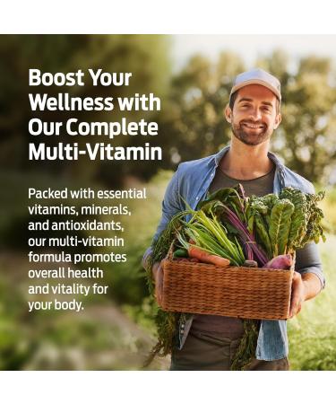 ForestLeaf Daily Vitamin Multivitamin for Men Multi-Vitamin for Men - Mens Multivitamins & Multiminerals Supplement | All Essential Vitamins Needed for Health Longevity & Energy | 60 Veg Caps Men 60 Count (Pack of 1) - Buy Online on GoSupps.com