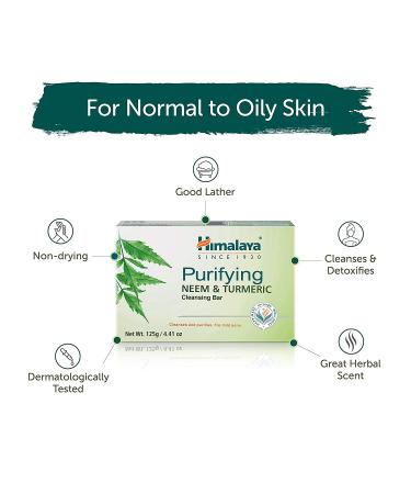 Himalaya Purifying Neem & Turmeric Cleansing Bar - 12 Pack for Soft, Clear & Acne Free Skin - Buy Online on GoSupps.com