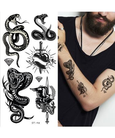 Supperb  Mix Tribal Temporary Tattoos Tribal Snake II (Set of 2)