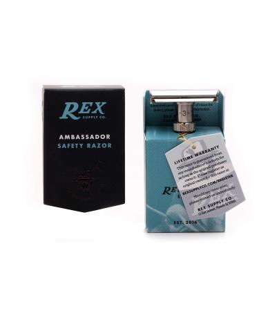 Rex Ambassador Wet Razor - 100% Stainless Steel Adjustable Double Edge Blade Handmade in the USA | Rex Supply Company - Buy Online on GoSupps.com