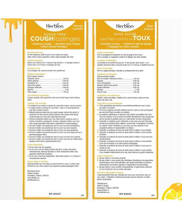 Herbion Naturals Honey Lemon Cough Lozenges | Cough Suppressant | Sore Throat Relief | Pack of 6 - Buy Online on GoSupps.com