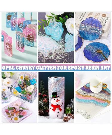 LET'S RESIN Opal Chunky Glitter 12 * 10g Craft Powder for Tumblers/Slime - Iridescent Chameleon Sequins Glitter for Festival Decor (0.35oz Each) - Buy Online on GoSupps.com