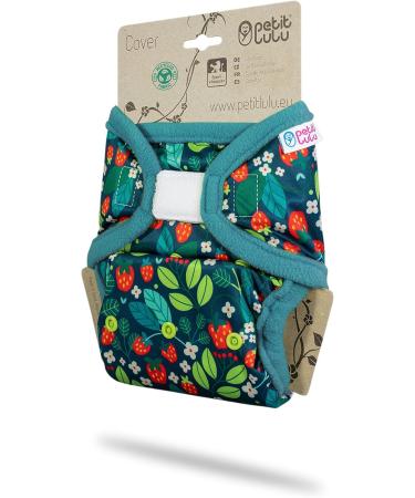 Buy Petit Lulu Size 2 Prefold Pull-Up Cloth Diapers Washable & Waterproof Baby Diaper Pants (5-16 kg) Made in EU Wild Strawberries Design - Buy Online on GoSupps.com