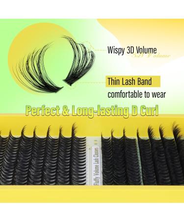 DIY Lash Extension Kit - Wispy Natural Look Cluster Eyelashes | D Curl Faux Mink Lashes by Newcally (40D & 50D) | Volume Individual Lashes Bond & Remover Included - Buy Online on GoSupps.com